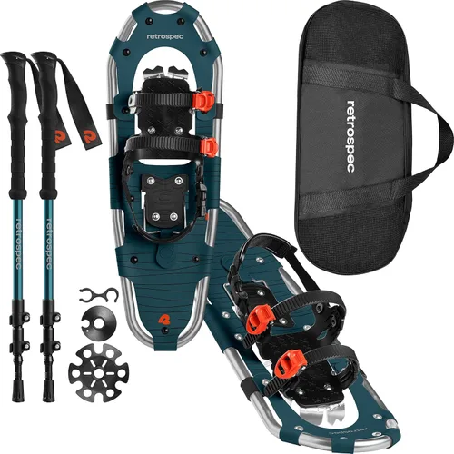 Miniatura 8 de Retrospec Drifter Snowshoes & Trekking Poles Bundle with Adjustable Bindings - Lightweight Aluminum Snow Shoes for Women & Men - All Terrain Hiking