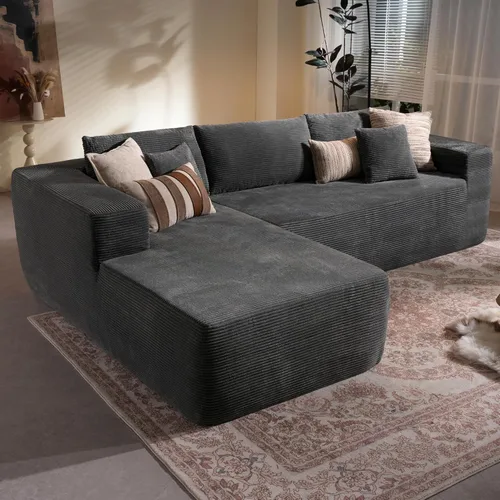 Miniatura 13 de 106" Cloud Boneless Couch with Chaise, L-Shape Deep Seat Sectional Couches, No Assembly Required, Convertible Modular Sleeper Sofa Bed, Living Room