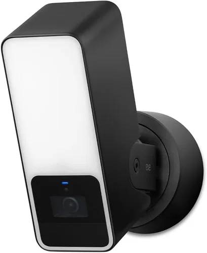 Eve Cámara exterior – Cámara de reflector segura, máxima seguridad y privacidad (HomeKit Secure Video), 1080p, visión nocturna, Wi-Fi (2.4 GHz),