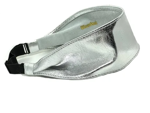 Miniatura 9 de Wardani, Diadema de cuero de 2.75 pulgadas de ancho, ajustable, elástica, suave y cómoda, fabricada en Estados Unidos con piel de cordero italiana