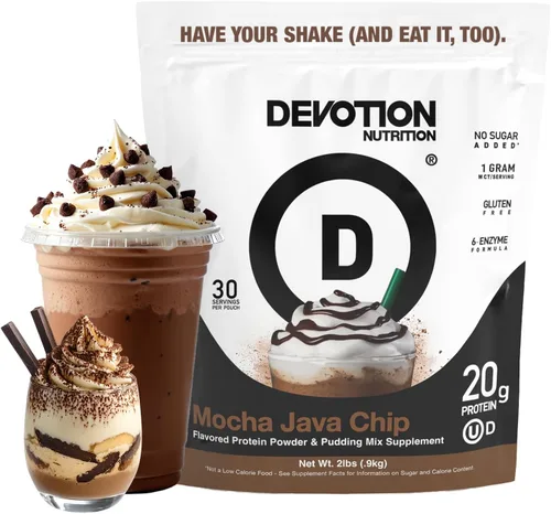Miniatura 21 de Devotion Nutrition Brownie - Proteína en polvo para batidos, hornear, brownies, postres, 0.71 oz de aislado de suero y mezcla de caseína, sin azúcar