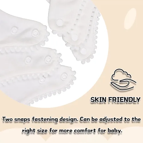 Miniatura 4 de Bamery Baberos tipo bandana para bebé, baberos de algodón blanco para babeo y dentición, absorbentes para niños y niñas