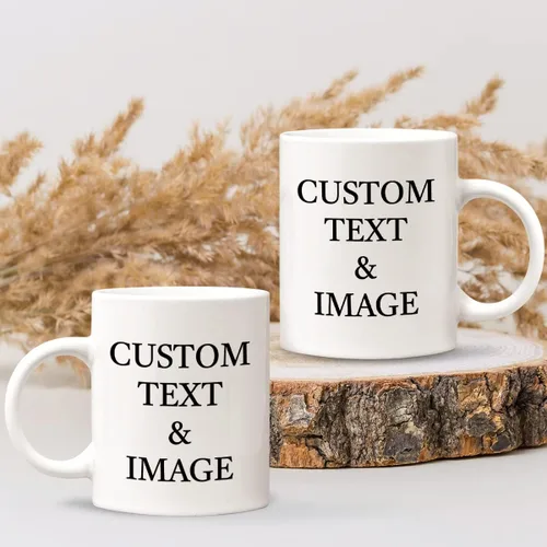 Miniatura 5 de winorax Taza personalizada con imagen y texto, 11 onzas, 15 onzas, tazas de café, regalos para familiares, parejas, amigos, cumpleaños, Navidad