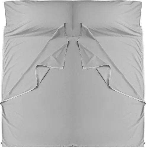 Miniatura 9 de Forro de saco de dormir 100% algodón con cremallera, sábana de viaje para adultos, para hoteles, camping, excursionistas, colchón, caravana, sofá