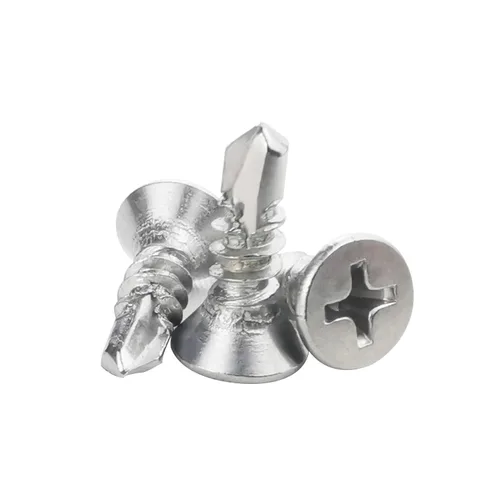 Miniatura 7 de 120 tornillos de chapa metálica de cabeza plana #8 x 1, tornillos de cabeza plana de acero inoxidable 410, tornillos autorroscantes de cabeza