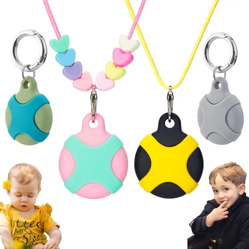 Collar con soporte para Airtags para todas las edades, Airtags ocultos para niños | Collar ajustable para niños y adultos | Funda impermeable 4