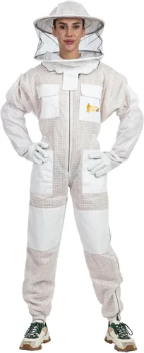 -- Traje ventilado de la apicultura en varios colores con velos redondos o de esgrima