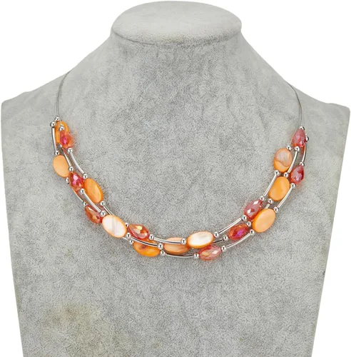 Miniatura 3 de Collar a capas con cristal para mujer, gargantilla con cadena de plata gruesa, regalo de cumpleaños para mujer