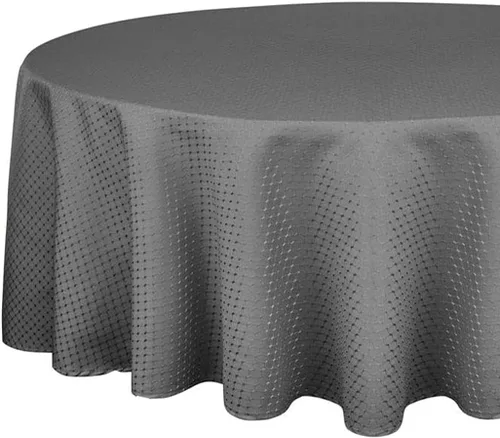 Miniatura 10 de Tektrum Mantel de jacquard redondo de 70 pulgadas, resistente al agua, resistente a las manchas, a prueba de derrames, ideal para cenas, banquetes