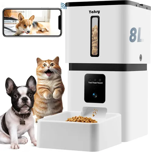 Miniatura 10 de Comedero automático para perros de razas grandes con cámara - 12L/50 tazas, control de aplicación WiFi 5G, dispensador de alimentos para perros