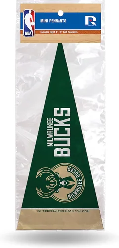 Miniatura 9 de Rico Industries NBA - Juego de mini banderines de fieltro de 4 x 9 pulgadas (incluye 8 piezas)