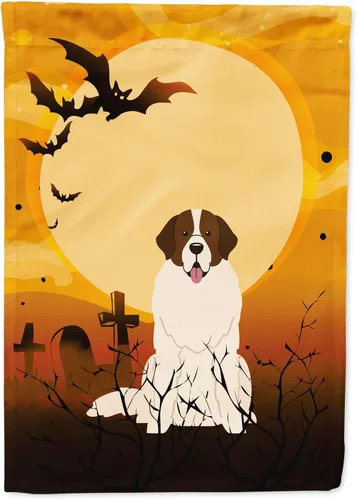 Miniatura 153 de Caroline's Treasures BB4307GF - Bandera de Halloween Airedale para jardín, bandera decorativa para patio exterior, obras de arte de patio, macizos
