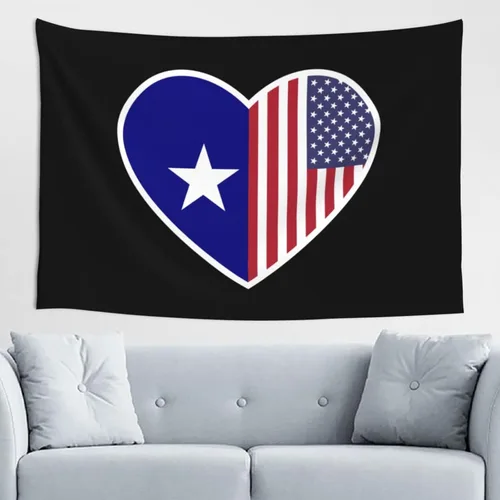 LIFANGMI I Love America And Bonnie Blue Flag Tapestry Wall Hanging 60x40 Inch Bedroom Living Room Dormitory Home Decoration Wall Tapestry