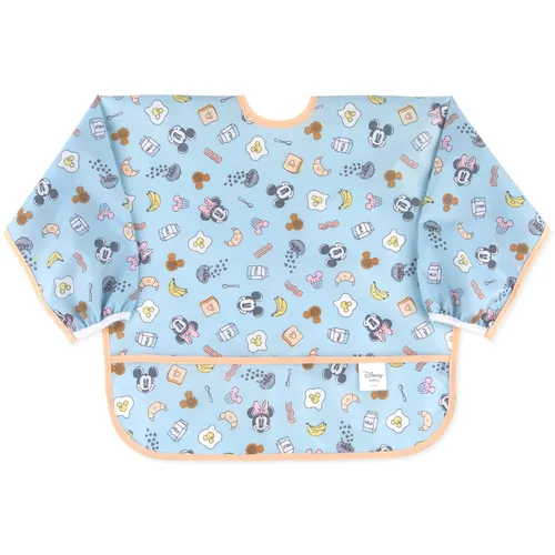Miniatura 36 de Bumkins Babero con mangas para bebé, babero para niños pequeños, smock, tela impermeable, se adapta a edades de 6 a 24 meses, acuarela Acuarela E6