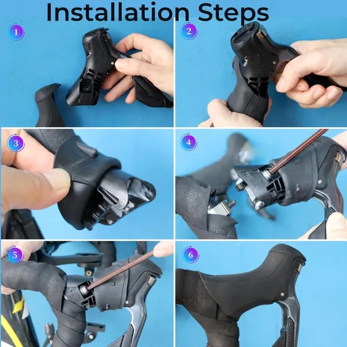 Miniatura 4 de Bike STI - Campanas de palanca compatibles con ST-R8050, empuñaduras de silicona para bicicleta, par de empuñaduras de freno de bicicleta, cubierta
