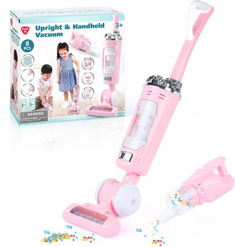 Miniatura 10 de Set de juguete de aspiradora para niños para niños pequeños - 2 piezas de juguete de aspiradora para niños pequeños de 3+ años con efectos de Verde