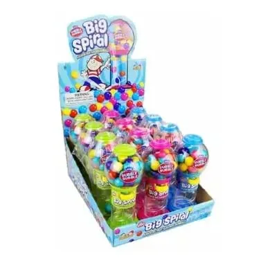 Kidsmania Dubble Bubble Big Spiral Mini dispensador de chicles - Caja de 12