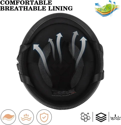 Miniatura 5 de Casco de motocicleta de estilo alemán, aprobado por DOT, para adultos, hombres y mujeres, casco de media carcasa con gafas, para bicicleta de calle