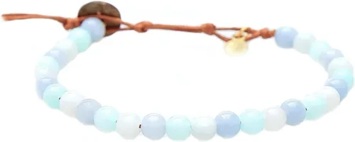 Lotus and Luna Pulsera curativa de chakras energéticos de 0.236 in con piedras reales, jade, perla, cuarzo rosa, amatista, piedra lunar..
