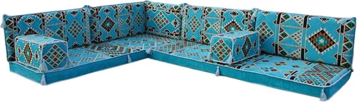 Miniatura 39 de arabicsofa Juego de sofás árabes tradicionales en forma de L - Sofás seccionales marroquíes - Asientos Majlis orientales para sala de estar