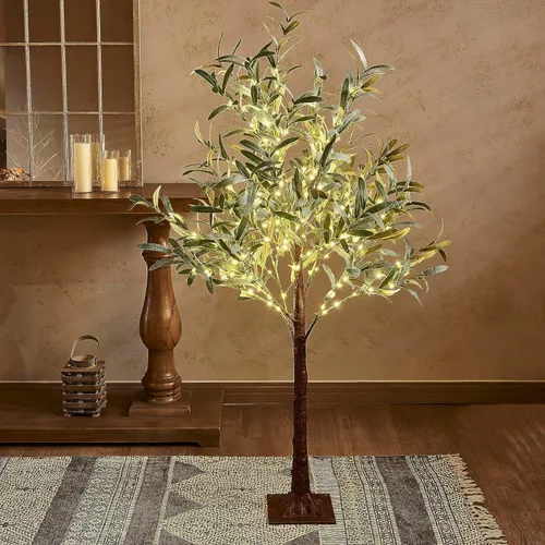 Miniatura 11 de Hairui Árbol de Flores Artificiales de Gypsophila con Luces 5 Pies 126 LED, Árbol de Ramas de Gypsophila Preiliminado para Decoración de Bodas
