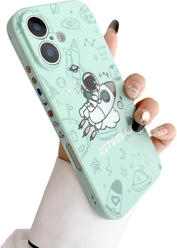 Miniatura 30 de Yonds Queen para iPhone 7 Plus / 8 Plus, linda funda con diseño de astronauta de dibujos animados, elegante parachoques de TPU suave, protectora