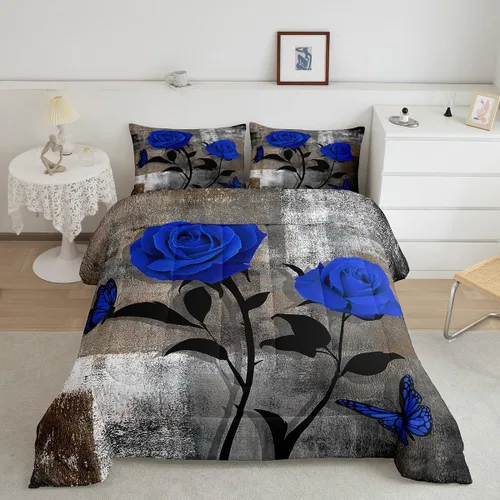Miniatura 30 de Erosebridal Juego de ropa de cama turquesa tamaño individual para niños y niños, color verde azulado y gris degradado para niñas y adultos, relleno