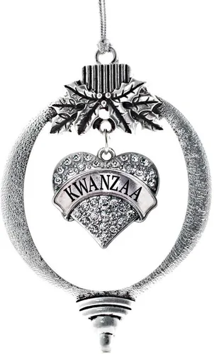 Miniatura 92 de Inspired Silver - Red Merry - Adorno de Navidad plateado - Adorno de árbol de Navidad con dije de corazón con circonita cúbica - Decoración colgante