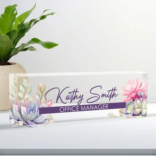 Miniatura 37 de Placa de Nombre Personalizada para Escritorio, Placa de Nombre de Escritorio Personalizada, Placa de Nombre Acrílica Personalizada para Oficina