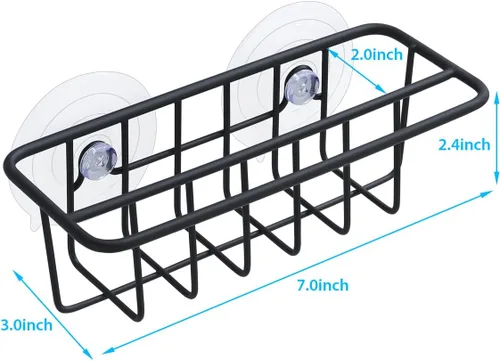 Miniatura 6 de TESOT Organizador de fregadero con soporte para esponja para fregadero de cocina, colgador para paños de cocina 2 opciones de suspensión