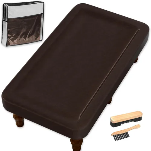 Miniatura 11 de Funda de cuero para mesa de billar de 8 pies, 8 pies, para exteriores e interiores, para proteger la mesa de billar, color rojo