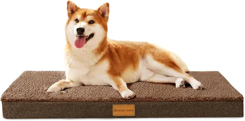 Miniatura 11 de Cama ortopédica para perros Patas Lague de tamaño grande 36''X24'', suave, impermeable, de espuma en forma de caja de huevos, cama para jaula