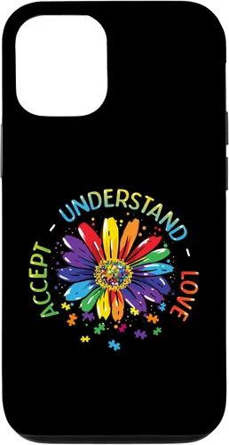 Miniatura 4 de Funda para iPhone 11 con diseño de flores ASD y arcoíris para concienciación sobre el autismo