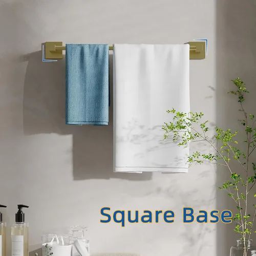 Miniatura 3 de RUACQ Barra para toallas de 18 pulgadas, Soportes para toallas para baño, Soporte para toallas de acero inoxidable 304 montado en la pared, Barra