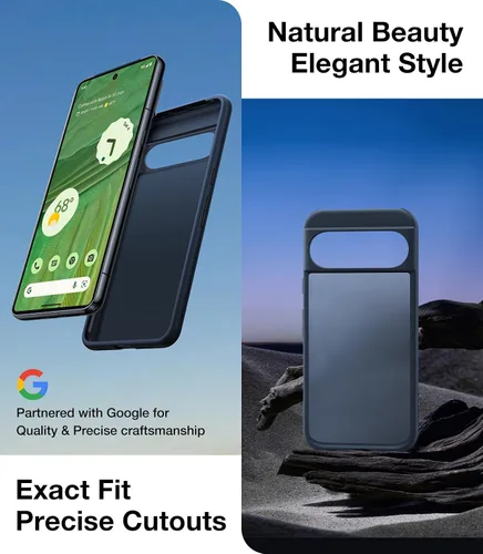 Miniatura 5 de TORRAS Funda a prueba de golpes diseñada para Google Pixel 9 Pro / Pixel 9 [probada en caídas de grado militar de 16 pies], translúcida, delgada