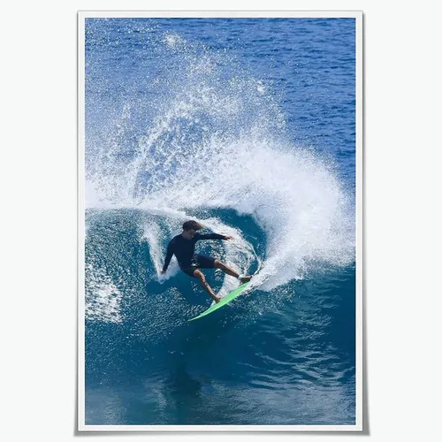 Miniatura 15 de Póster de surf oceánico azul de los años 90, arte de pared de verano y playa, surfista costero, hombres, deportes extremos de agua, impresiones