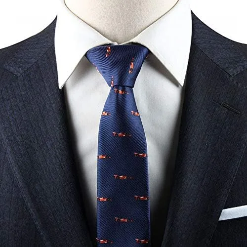 Miniatura 7 de AUSCUFFLINKS Corbatas deportivas y especiales Corbatas para hombres Lazos tejidos ajustados para el cuello Regalo para colega de trabajo