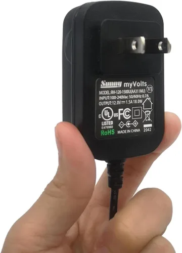 Miniatura 8 de MyVolts Adaptador de fuente de alimentación de 12 V compatible con interruptor Netgear GS105 - Enchufe de EE. UU. con extensión e interruptor