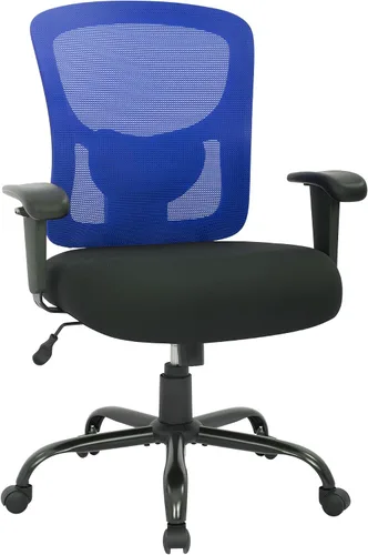 Miniatura 11 de PayLessHere Silla de escritorio ergonómica, silla de oficina, silla de computadora de 500 libras con soporte lumbar, asiento ancho, brazos de Blanco