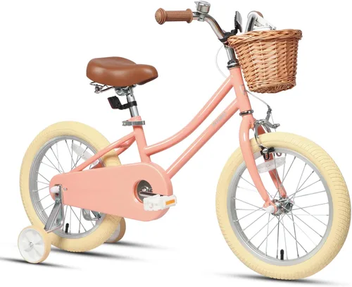 Miniatura 37 de Petimini Vintage Kids Bike for Girls, 12–20 Inch Classic Bicycle with Wicker Basket & Bell, High Tensile Steel Frame, Training Wheels (12–18”), 85%