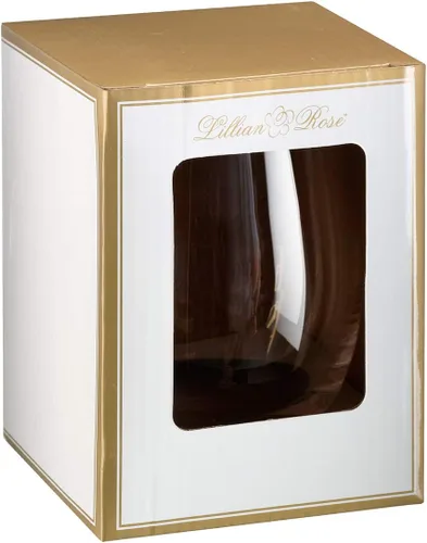 Miniatura 4 de Lillian Rose Copa de vino sin tallo Gold Bride, altura 4.75 pulgadas (G115 BR)