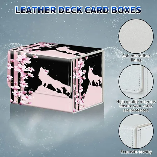 Miniatura 5 de MTG Commander - Caja de cartas intercambiables, más de 100 tarjetas con funda con funda de piel sintética, caja de almacenamiento de tarjetas