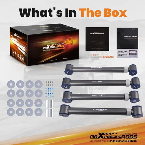 Miniatura 7 de maXpeedingrods Brazos de control delanteros de 0-6 pulgadas para Dodge Ram 1500 2500 3500 1994-2009, kit de brazo de control ajustable