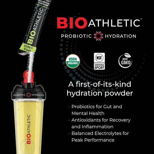 Miniatura 2 de Mezcla de bebida de hidratación con probióticos + electrolitos, con vitaminas D y B12, USDA orgánico, certificado NSF para deporte, sutil sabor a