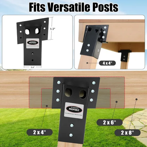 Miniatura 7 de Mofeez Soportes de Ángulo Compuesto para Exteriores 4x4 para Puestos de Caza de Venados, Casetas de Caza, Refugio de Tiro (Juego de 8)