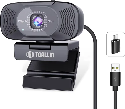 Miniatura 8 de TOALLIN Cámara web 1080P para Windows Hello Face Login, reconocimiento facial IR, cámara web compatible con Windows Hello con micrófono, cámara