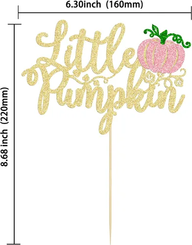 Miniatura 2 de Gyufise Decoración para pastel de calabaza pequeña, decoración de pastel de calabaza, baby shower, decoración para tartas temáticas de otoño, baby