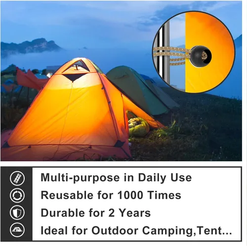 Miniatura 4 de Cuerdas elásticas de bola para toldo de 12 pulgadas, 50 cuerdas elásticas de lona para toldo, lona de campamento, refugio, carga, postes de tienda
