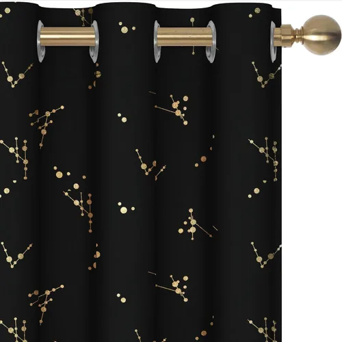 Miniatura 31 de Deconovo Cortinas opacas, 2 paneles, 52 x 72 pulgadas, cortinas con aislamiento térmico para oscurecer la habitación, con ojales para dormitorio
