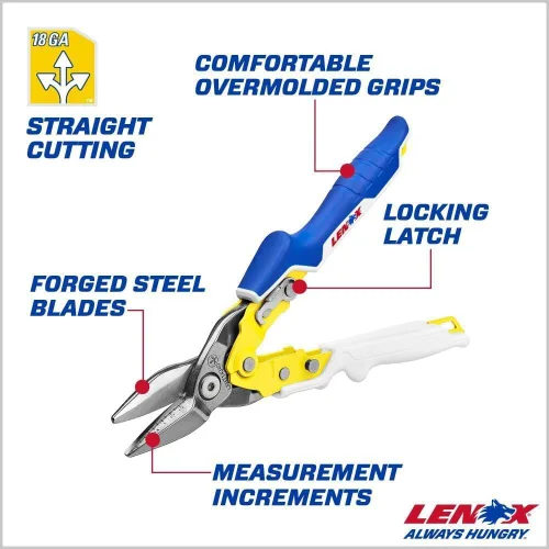 Miniatura 2 de LENOX TOOLS Alicates, Tijeras de Aviación Rectas, con Agarre Duradero (LXHT14340)